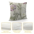 thumbnail image 4 of SHANXI Pillow Covers Green Flowers Print Decorative Throw Pillow Covers Linen Square Cushion Cover Rustic Decor for Picnic Party Wedding Living Room 12x12in, 4 of 5