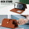 thumbnail image 3 of Case for iphone 16e Anti Theft Brush Leather Wallet Case Premium Protection Stand Function Crossbody Style with 5 Card Slots, 3 of 5