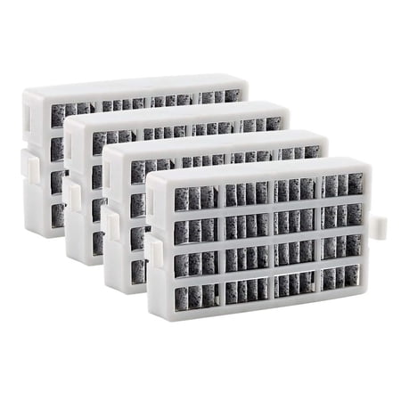 W10311524 AIR1 Refrigerator Air Filter Cartridge Replacement for Whirlpool Kenmore Refrigerator Compatible with Fresh Flow Refrigerator Air Filter, 4 Pack, White