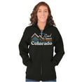 thumbnail image 3 of Put Rad in Colorado Snowboarder Skier Unisex Fleece Graphic Zip Up Hoodie Brisco Brands 5X, 3 of 5