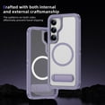 thumbnail image 7 of for Samsung Galaxy S25+ Case,[Built-in Invisible Kickstand],Compatible with MagSafe,Military-Grade Drop Protection Double Layer Shockproof Slim Translucent Matte Phone Case,Lightpurple+Clear, 7 of 7