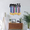 thumbnail image 5 of Triathlon Hanger Display Medal Holder Display Hanger Metal Medal Rack Frame Sport Awards Ribbon Holder Personalized Wall Mount Tiered Award Rack for Over 60 Medals Athletes Men, 5 of 9