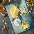 thumbnail image 5 of Winter Cutting Board, Fantasy Lands on Top of the World with Snowy Cliffs and Stones Alps Tranquil Empty, Decorative Tempered Glass Cutting and Serving Board, Large Size, White Blue, by Ambesonne, 5 of 5