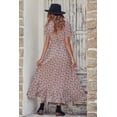 thumbnail image 3 of Vestido PRETTYGARDEN Cruzado Floral con Escote en V y Volantes Talla M, 3 of 8