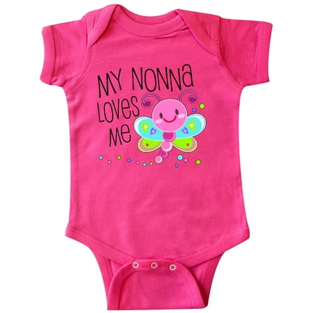 

Inktastic My Nonna Loves Me- cute dragonfly Gift Baby Boy or Baby Girl Bodysuit