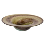 A&B Home Svirla Blown-Glass Bowl - Amber-Color:Amber,Style:Classic Vintage