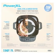 Power XL StirMax 7.5 Qt Multi-Cooker with Auto Stir/Shred Paddle and 9 Presets, Matte Black