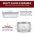 thumbnail image 4 of Roasting Pan Stainless steel Turkey Roaster with Rack Include Deep Lasagna Pan & Vshaped Rack & Roasting Rack & Heavy Duty Easy Clean & Dishwasher Rectangular, 4 of 8