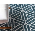 thumbnail image 5 of Unique Loom Matrix Trellis Collection Modern Triangular, Geometric, Lattice Area Rug, 9' 0 x 12' 0 Rectangular, Blue/Ivory, 5 of 5