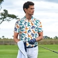 thumbnail image 5 of Balery Block Dinosaur Printed Men’s Short Sleeve Polo Shirt, Midweight Men's Shirt,Golf Polo shirts -Large, 5 of 8