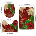 thumbnail image 2 of Bath Mat Poinsettia Gold Snowflake Christmas Xmas for Bathroom Rugs Sets 3 Piece Shower Mats Memory Foam Non Slip Toilet Tub Floor Rug Soft Thick Light Luxury Absorbent Washable for Home Hotel Decor, 2 of 8
