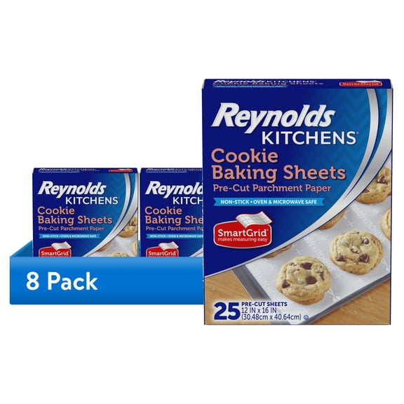 Reynolds Kitchens® Cookie Baking Sheets Pre-Cut Parchment Paper 25 ct Box -2 Pack