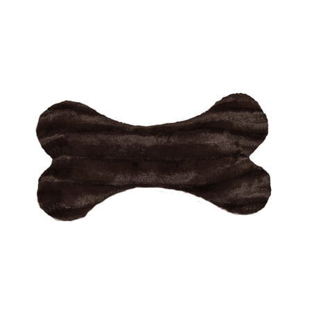 Bessie and Barnie Deluxe Extra Plush Faux Fur Godiva Brown Pet Dog Luxury Bone Toy Pillow