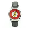 The Flash Superhero Style Logo Watch Leather Band Men and Boys, Watch-395