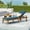 Blue, variant on Jopath Outdoor Wood Lounge Chair, Outdoor Reclining Chair with Rolling Wheels and Adjustable Backrest for Poolside Garden Deck Pumpkin Orange
