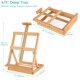 thumbnail image 2 of Caballete de mesa de madera resistente con marco en H que sostiene lienzos de hasta 23", caballete de mesa de artista de madera de haya ajustable para pintar lienzos, para adultos y principiantes, 2 of 4
