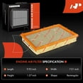 thumbnail image 2 of A-Premium 2-PC Engine Air Filter Compatible with Ford Taurus 1996-1999, Tempo 1992-1994 & Mercury Sable 1996-1999 3.0L, Topaz 1992-1994, Replace# F6DZ9601B, E6DZ9601B, 2 of 6