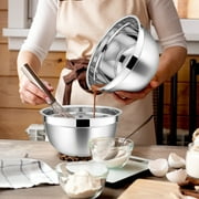 Walchoice Mixing Bowls with Lid Set of 6, Stainless Steel Metal Nesting Bowls for Cooking, Baking, Preparing, Serving, Size 4.5/3/2.5/1.5/1/0.7 QT - Multi-Color