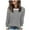 Gray, variant on biudgviw Long Sleeve Shirts for Women Ribbed Knit Crew Neck Pullover Sweaters Color Block Casual Comfy Soft Fall Winter Trendy Tops
