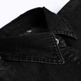 thumbnail image 2 of Vedolay Women's 2023 Jackets Women's Oversized Casual Distresse Mid Long Denim Jacket Jean Coats,Black M, 2 of 4