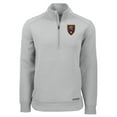 thumbnail image 2 of Men's-Cutter & Buck  Gray Real Salt Lake Roam Eco Recycled Tri-Blend Quarter-Zip Sweatshirt, 2 of 3