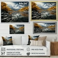 thumbnail image 4 of Designart "Frozen Eternity Yellow Glacier" Landscapes Floater Framed Wall Art Living Room, 4 of 7