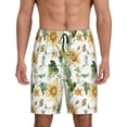 thumbnail image 2 of Picia Watercolor Bright Sunflowers Pajama Shorts for Men, Men's Pajama Bottoms, Sleepwear,Short Pajama Pants-XX-Large, 2 of 9