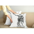 thumbnail image 2 of Ambesonne Retro Throw Pillow Cover 2 Pack, Antique King, 24", Black White, 2 of 5