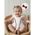 thumbnail image 6 of BemeyourBBs Baby Girls Summer Romper Baseball Embroidery Jumpsuit and Headband, 6 of 9