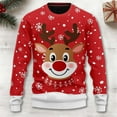 thumbnail image 2 of JIKNTTR Mens Christmas Sweater Christmas Reindeer Print Knit Turtleneck Pullover Cozy & Stylish Holiday Sweater Soft Comfort Sweaters, 2 of 4