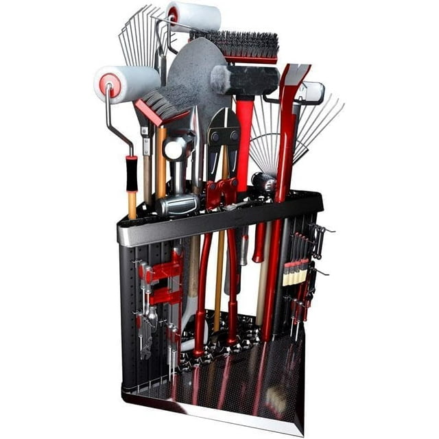 Estante de Herramientas para Esquina PeerBasics con Panel de Clavijas - Capacidad para 40 Herramientas