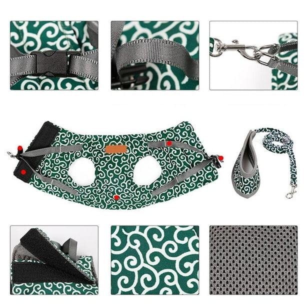 Arnés para perros de estilo japonés, chaleco para caminar al aire libre, juego de correas (verde S) Tmvgtek Para estrenar