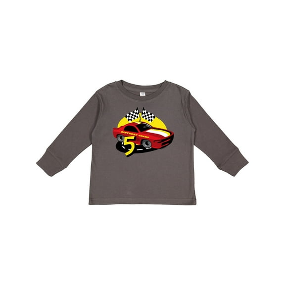 Inktastic Race Car 5th Birthday Boys Long Sleeve Toddler T-Shirt