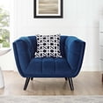 thumbnail image 2 of Modern Contemporary Urban Design Living Lounge Room Armchair, Navy Blue, Fabric, 2 of 4