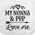 thumbnail image 4 of Inktastic Nonna and Pop Love Me Girls Baby Bib, 4 of 4
