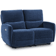 thumbnail image 6 of MCombo Wall Hugger Power Loveseat Recliner with Adjustable Headrest, USB and Type C Charge Ports, Navy Blue, 6 of 7