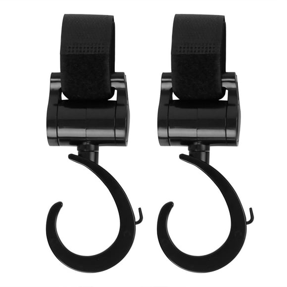 Ganchos multiusos, dise?os integrados Ganchos para cochecito de bebé, ajustable de alta resistencia Conveniente para colgar Bolsas de almacenamiento Bolsas de pa?ales Bolsas de(2 pieces) Ecomeon no