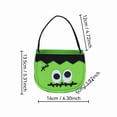 thumbnail image 3 of Felt Frankenstein Monster Halloween Treat Carry Bag Gothic Spooky Candy Storage Tote, Seasonal Tabletop Candy Station Decor for Halloween Party Entryway Displays, 3 of 6