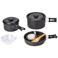 thumbnail image 1 of Juego de utensilios de cocina para acampar, vajilla para exteriores para 2-3 personas, para senderismo y Picnic, 10 Uds., 1 of 9