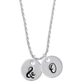 thumbnail image 1 of Delight Jewelry Silvertone Large Script Letter - & - 3/4'' Disc - Silvertone Script Initial Disc - O - Charm Necklace, 20"+3", 1 of 4