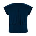 thumbnail image 4 of Camisetas para las Mujeres de Ajuste Suelto Casual Sólido V-Cuello Blusa, Moda Manga Corta Cuello Redondo Top para el Hogar Y el Uso Diario, Tela Suave, 4 of 8