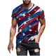 thumbnail image 2 of Tops para hombre, blusas y camisas de manga corta con cuello redondo para hombre, camiseta con cuello redondo y estampado para hombre, blusa informal de poliéster de manga corta a la moda para hombre., 2 of 5