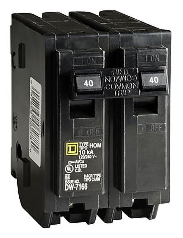 Square D Homeline 40A Double-Pole Standard Trip Circuit Breaker HOM240CP