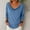 Blue, variant on Women's Cowl Neck Ruched Tops Draped Front Long Sleeve Casual Loose Fit Solid Basic Shirts Fall Tunic Blouse