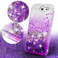 thumbnail image 2 of Compatible for Samsung Galaxy J3 Prime/J3 Eclipse/J3 Emerge/J3 Mission/J3 Luna Pro/Express Prime 2/Amp Prime 2/Sol 2/J3 2017 Case w/ [Temper Glass Screen Protector] SOGA Diamond Quicksand Case Purple, 2 of 6