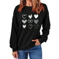 thumbnail image 4 of HaoXianJian Valentines Day Shirts Women Cute Heart Print Shirt Casual Valentines Top for Women Long Sleeve Love Letter Graphic Tees Tops Crewneck Pullover T-Shirts Size XS-XL, 4 of 7
