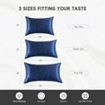 thumbnail image 6 of THXSILK Silk Pillowcases Set of 2, 100% Pure 19 Momme Mulberry Silk, Both Sides Grade 6A+ Mulberry Silk Pillowcase, Concealed Zipper,  Constellation Navy Blue, Standard Size, 6 of 7