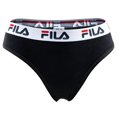thumbnail image 2 of FILA Calzoncillos brasileños para mujer - Paquete de 4, cintura con logotipo, algodón elástico, color sólido Negro M (Medium), 2 of 3