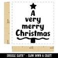 thumbnail image 2 of A Very Merry Christmas Tree Self-Inking Rubber Stamp Ink Stamper - Black Ink - Small 1 Inch, 2 of 7