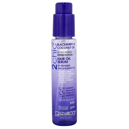 Diamond Hair Serum - 2chic Blackberry & Coconut Oil Repairing Super Potion Hair Oil Serum, 2.75 fl oz